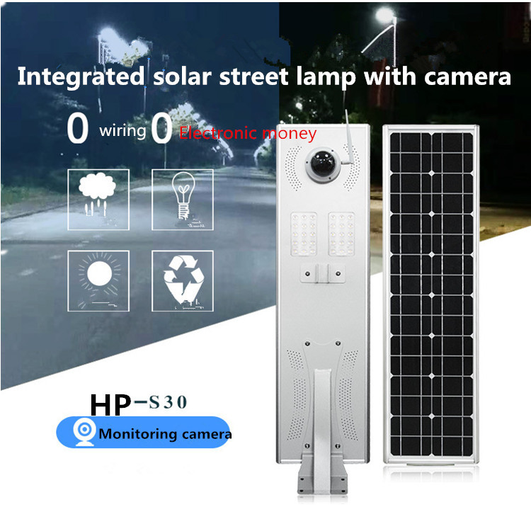 5G network WIFI version solar street light with camera monitoring