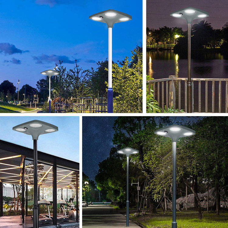 LED solar integrated garden lights light up green life