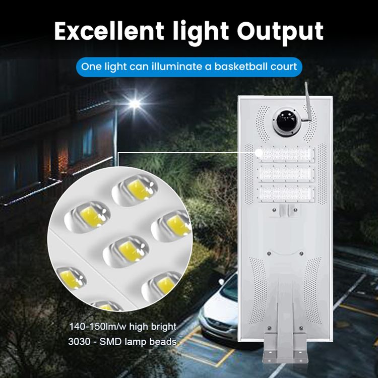 APP monitoring solar street light with camera