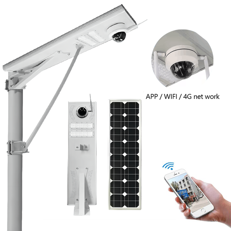 APP monitoring solar street light with camera