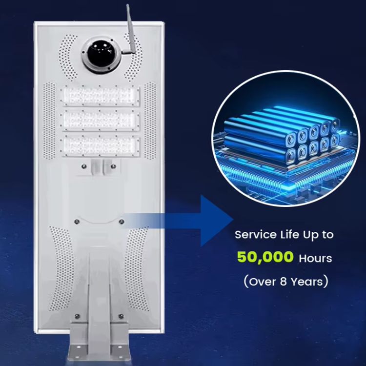APP monitoring solar street light with camera