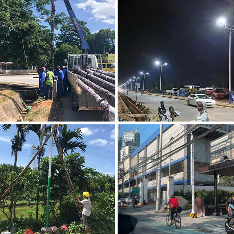 steel street light poles ranging from 4 to 12 meters in height